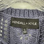 Kendall + Kylie Blue Plush Thick Knit Cropped Sweater Photo 1