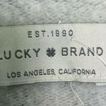 Lucky Brand Sweatshirt Stripes Lace Up Shine Gray XS Photo 4