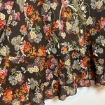 Y2K Floral Ruffle Midi Skirt Brown Plus Size 3X Long Boho Cottage Ren Fair Fairy Photo 6