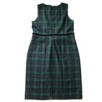 J.Crew NWT Belted Sheath Dress in Navy Multi Black Watch Tartan Dress 4 Photo 5