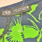 ZARA  Women’s One Shoulder Palm Print Jacquard Cross Over Crop Top Sz L NWT Photo 8