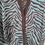 Misook  ANIMAL PRINT GREEN & BLACK CARDIGAN SZ 1X KNIT JACKET $428 Photo 5