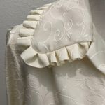 Vintage Ariel Late 80's Ivory Robe/House Coat with Scroll Pattern Size M Photo 5