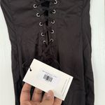 Outcast Lace Corset Tie Black Gothic Maxi Dress Red Size M Photo 4