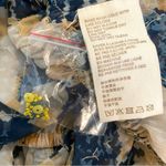 Anthropologie NWT Let Me Be Off The Shoulder Sheer Blouse Tan Yellow Beaded XS Photo 13