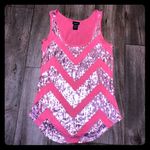 Rue 21 Sequined Chevron Summer Tank Top Shirt BLING Photo 0