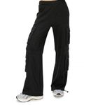 Lazy sundays size XL Wide Leg Cargo Sweatpants - Cream Photo 5