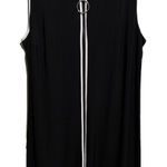 MSK 3X Black Circle Zipper Tank Dress White Trim 90s Y2K Chic City Office Siren Photo 0