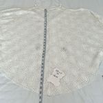 St Tropez West szM white lacy flowy boho cold shoulder cover up front tie EUC Size M Photo 4