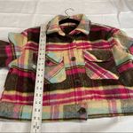Wild Fable Brown Pink Plaid Crop Jacket Photo 5
