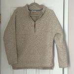 Time and Tru Teddy Half Zip Pullover Beige Neutral Warm Size Medium M Winter Tan Photo 0