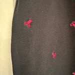 Quacker Factory  Womens Polo 1X Plus Lobster Black Red Button Up Top Short Sleeve Photo 4