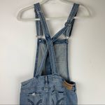 Hollister Light Wash Distressed Denim Overalls Sz XS Boho Western Photo 7