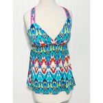 Pink republic  Womens Geometric‎ Racerback Top Sleeveless Blue Pink Size Medium Photo 9