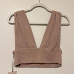 superdown NWT  Victoria Ruched Top in Nude Size Medium NEW Bralette Crop Photo 7