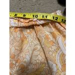 Tularosa  Shorts S Orange Floral Paisley Boho Cotton Funky Boho Summer Beach Swim Photo 5