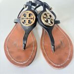 Tory Burch  Black Leather Thong Sandals Women's Size 9.5 Photo 6