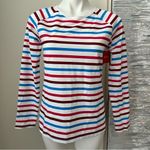 Spanx  Swim Shirt Ocean Stripe Hibiscus Long Sleeve Top Women’s Size M Photo 15