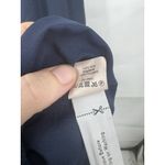 Madewell Sheer stripe 100% Silk Midi Cami Dress Women XS Navy Blue Whimsical Photo 5