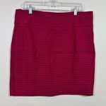 Margaret M Houndstooth Pencil Skirt Career Office Plum Size XLP Purple Photo 0