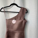 BCBGMAXAZRIA  Ribbed one shoulder shiny bodycon cocktail dress‎ size 0 Photo 6