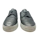 Eileen Fisher Prop Platform Sneakers Low Top Metallic Silver Gunmetal Size US 8 Photo 3