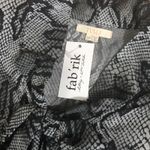fab'rik Tulle‎ Womens Blouse Size XS Tie Neck Bow Top Snakeskin Print NEW Photo 3