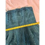 Anthropologie NWT Greylin Stowe Lace Jumpsuit Teal Strapless Wide Leg Size Petit Photo 6