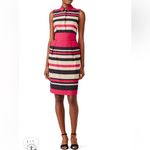 LK Bennett  Martha Striped Shirt‎ Dress Women's Size 2 Sleeveless Career Summer Photo 1