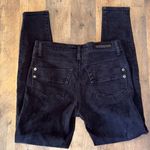 Rock & Republic  Black Denim Pants Gold Stud embellishment Skinny Mid Rise Size 6 Photo 5