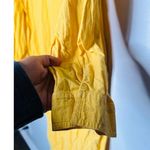 DONNI Yellow 100% Cotton Long Sleeve Front Button Tunic Maxi Shirt Dress Size L Size L Photo 10
