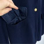 Ralph Lauren Lauren 100% Cotton Sweater Knit Blazer Navy Blue XL Preppy Gold Photo 4