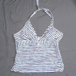 Apt. 9  Blue and White Striped swimsuit top Photo 0