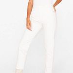 Nasty Gal Redial Slim High Waisted Mom Jeans White Size 8 Large New Photo 49