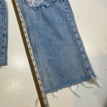 ZARA Women's Light Wash Ripped Knee Distressed Hem Wide Leg Jeans USA 2 EUR 34 Photo 6