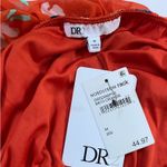 DR2 Daniel Rainn Women's Ruffle Tiered Floral Maxi Dress Orange Tie Waist M NWT Size M Photo 4