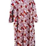 Vintage 1970's Dress Housecoat Zip Up Small Orange Size M Photo 0