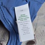 Aerie  Real Good Halter Bikini Swim Top Blue Size L Photo 4