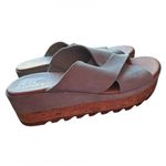 Sorel Blue Cameron Flatform Mule Wedge Sandals Size 8.5 Photo 4