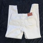 Bob Timberlake White Embroidered Ankle Jeans Floral Cutout Detail Casual Denim-6 Photo 1