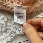 it's our time Pastel Blush Pink Lace Cropped Sweater Sz L Photo 4