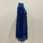 Free People Blue Simone Mock Neck Lace Mini Dress Size Medium Photo 8