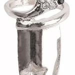 Silver Star Snake Nail Ring Photo 2