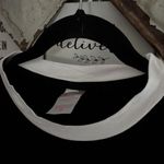 No Bo Nwt  Womens Size Small 3-5 Short Sleeve Black white Crop Top‎ Shirt Photo 4