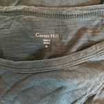 Garnet Hill  Dark Teal Ruffle Sleeve Cotton Blend T-Shirt Size Medium Photo 2