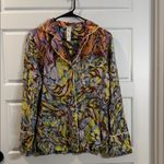 Anthropologie Alexandra Farmer Long Sleeve printed Pajama Top Shirt Sleep small Yellow Photo 3