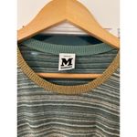 Missoni M Green Gold Knit T Shirt Kaftan Striped Designer Womens Sz Small NWT Photo 2