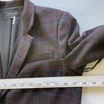 1. State State Glen Plaid One Button Blazer Jacket Mahogany Notch Lapel Women Size 10 Photo 8