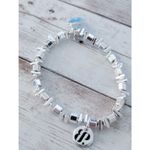 Bomb Party Silver Tone & Blue Single Bracelet Photo 6