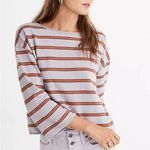 Madewell  Striped Boatneck Purple Long Sleeve Tee XS Photo 0